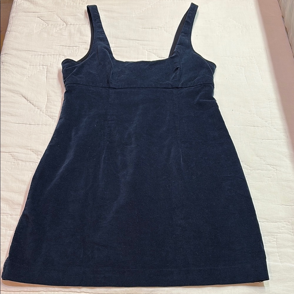 Urban Outfitters Midnight Blue Velvet Whimsigoth Balletcore Sheath‎ Mini NWT